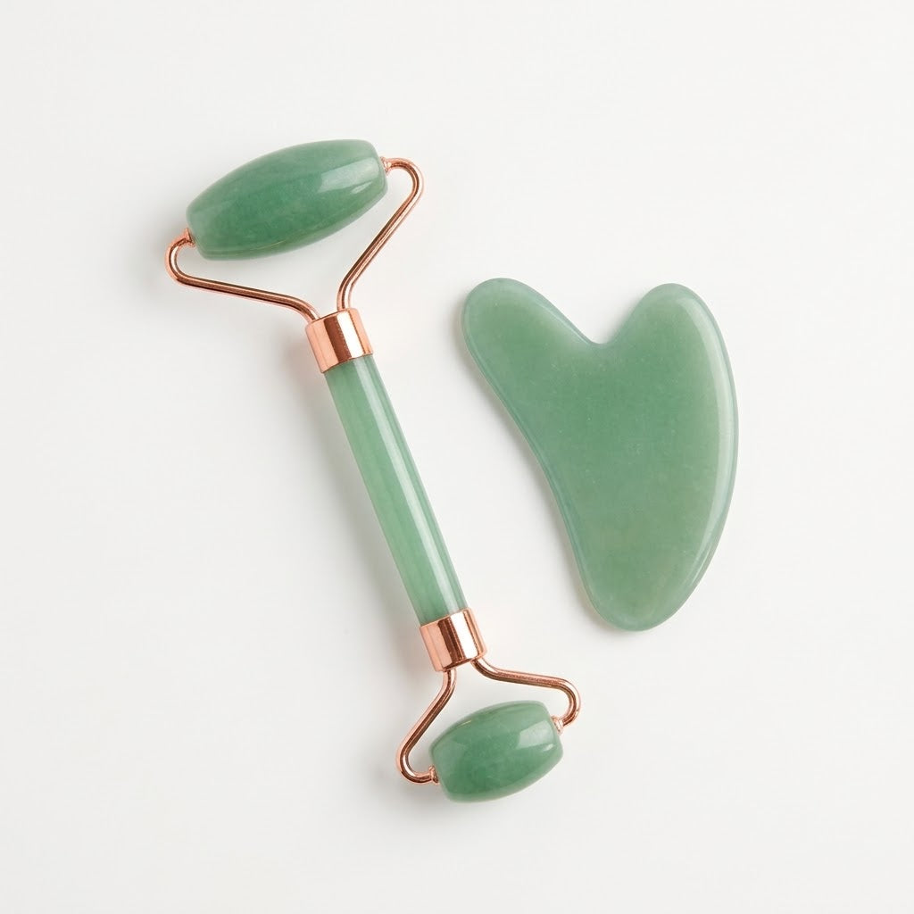Glowvela Facial Roller & Gua Sha Set